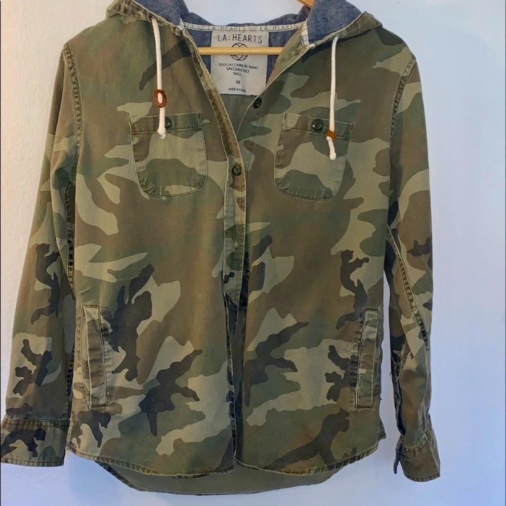 Camouflage Light Hooded Jacket
